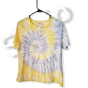 Double Zero Tie Dye Short Sleeve Tee / Yellow